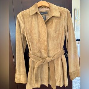 Banana Republic Suede Leather Coat
